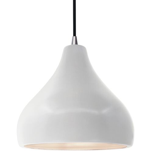 Radiance 1 Light 11.5 inch Bisque and Brushed Nickel Pendant Ceiling Light
