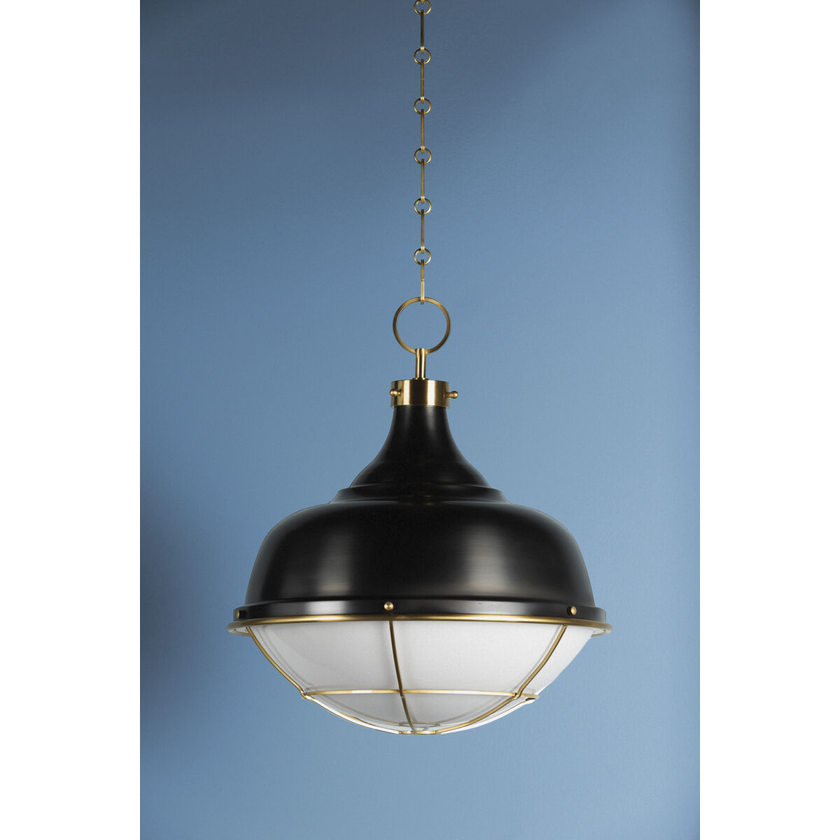 Holkham 1 Light 18 inch Aged Brass and Distressed Bronze Pendant Ceiling Light