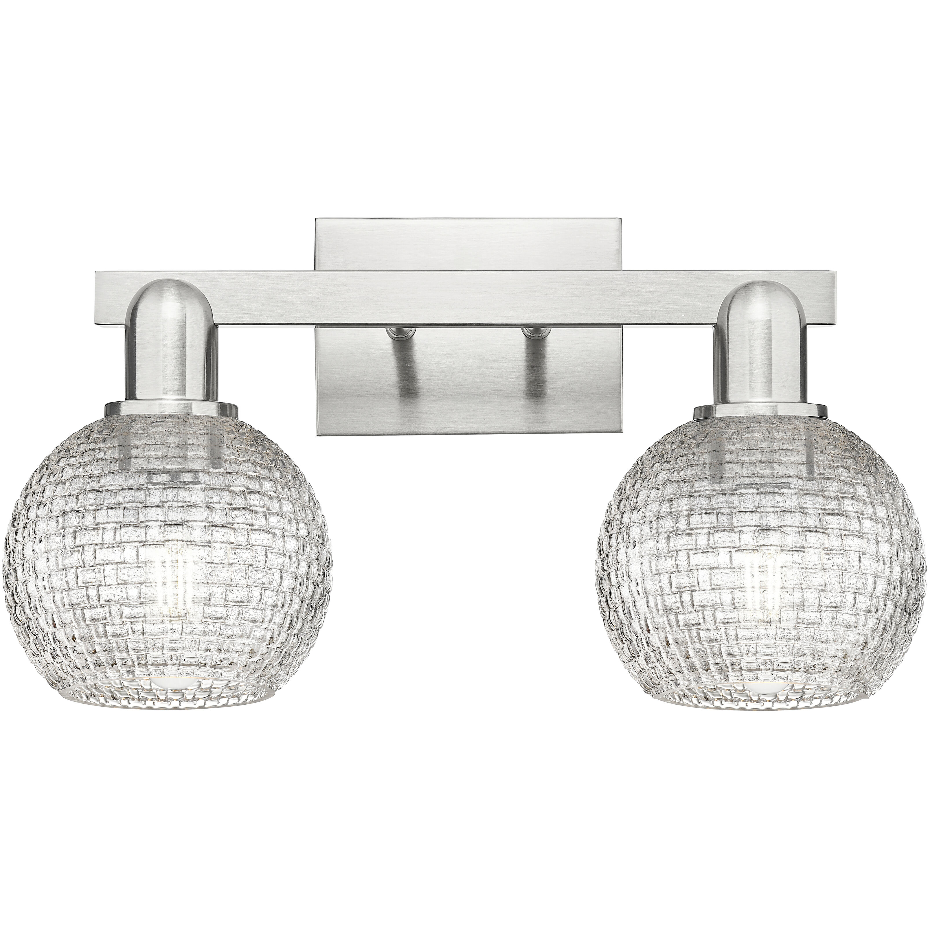 Arcadia Athens 2 Light 16.88 inch Brushed Satin Nickel Bath Vanity Light Wall Light