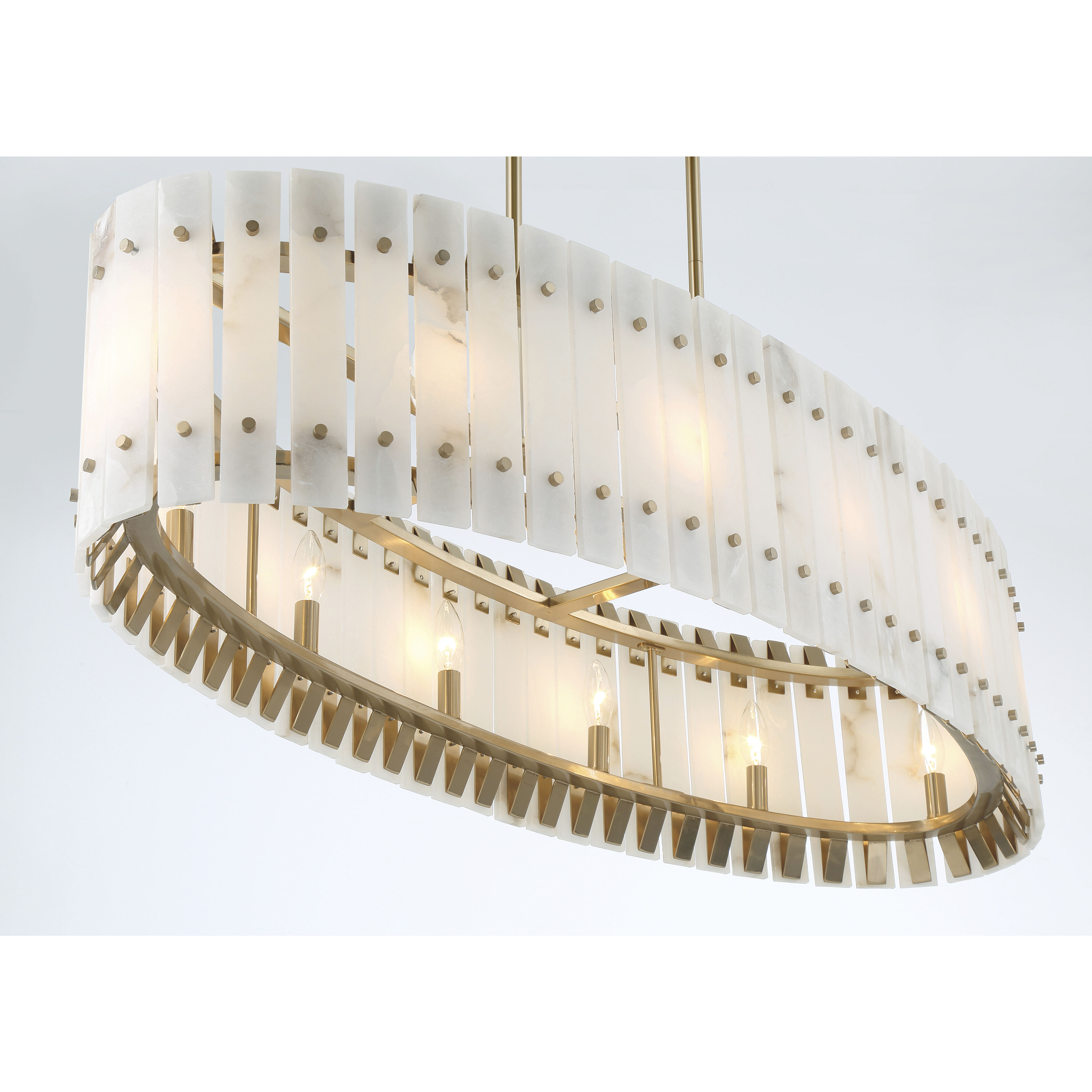 Bardon 12 Light 48 inch Celeste Brass Island Chandelier Ceiling Light