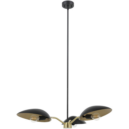 Lindmoor 3 Light 36.22 inch Black Chandelier Ceiling Light