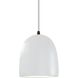 Radiance Collection - Bell Single Drop Pendant in Dark Bronze, Dedicated LED, Gloss White, White, Form+Finish+Function