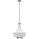 Neighborhood Tyler 4 Light 18.75 inch Brushed Polished Nickel Foyer Light Ceiling Light in White Glass, Neighborhood Collection