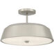 Trellwyn 3 Light 15 inch Brushed Nickel Semi-Flush Mount Ceiling Light
