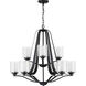 Kene 9 Light 32.75 inch Graphite Chandelier Ceiling Light