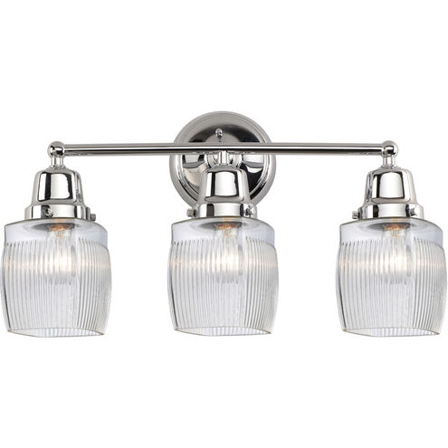 Aditi Colton 3 Light 21.5 inch Polished Chrome Bath Vanity Light Wall Light, Aditi