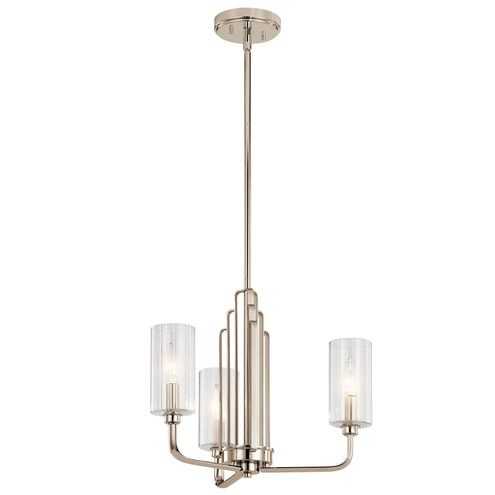 Kimrose 3 Light 18 inch Polished Nickel Chandelier Ceiling Light, 1 Tier Small