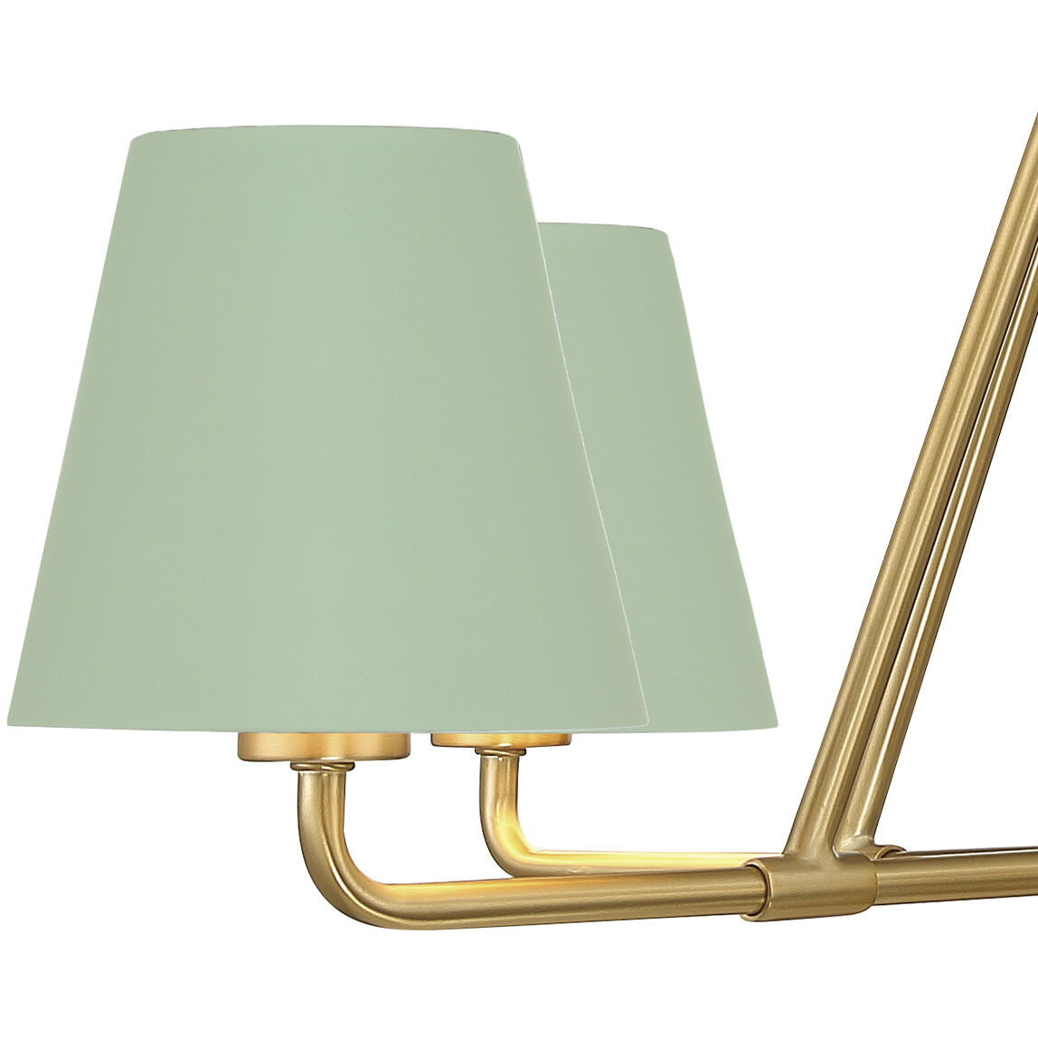 Xavier 4 Light 31.75 inch Vibrant Gold Chandelier Ceiling Light in Vibrant Gold and Green