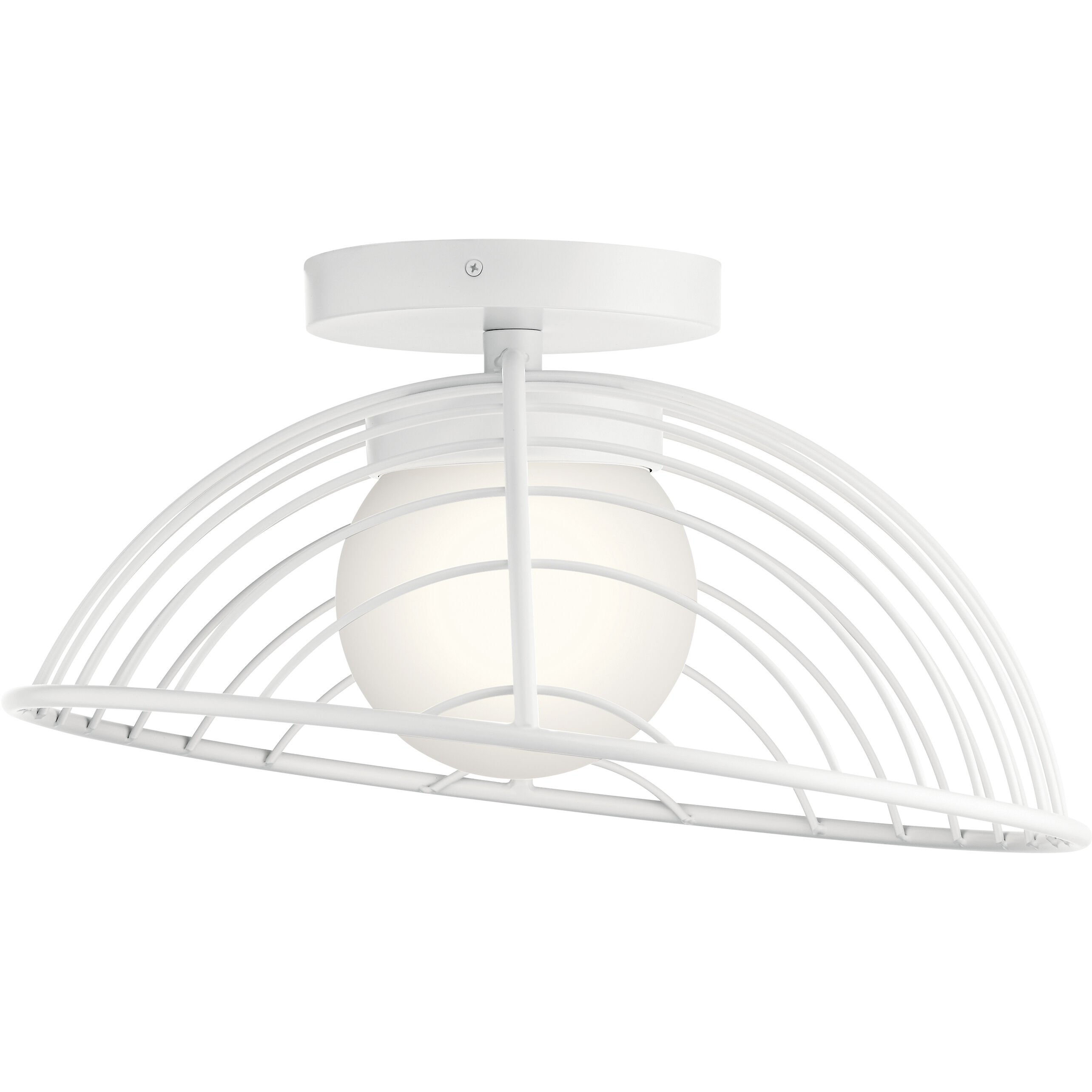 Clevo LED 18 inch White Semi Flush Mount Ceiling Light