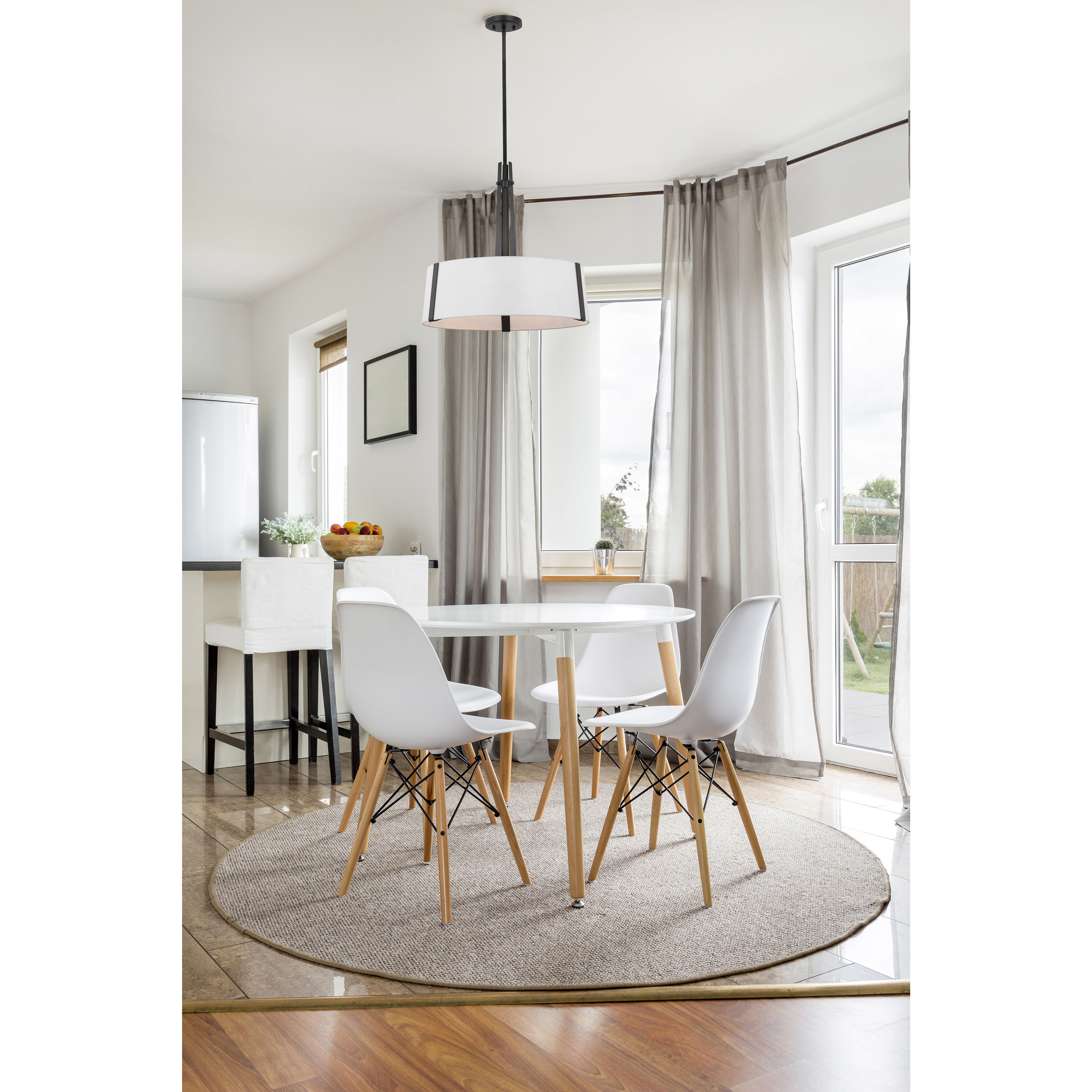 Flynn 3 Light 22 inch Black Pendant Ceiling Light