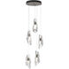 Luma 5 Light 14.5 inch Dark Smoke Pendant Ceiling Light, Long Pipe