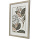 Flowering Botanical Green and Beige and Blue and Brown Framed Art