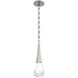 Raindrop LED 6 inch Beige Silver Pendant Ceiling Light in 2700K LED, Diamond Chain