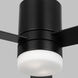 Era 52 Hugger LED 52 inch Midnight Black with Midnight Black/American Walnut Reversible Blades Indoor/Outdoor Ceiling Fan