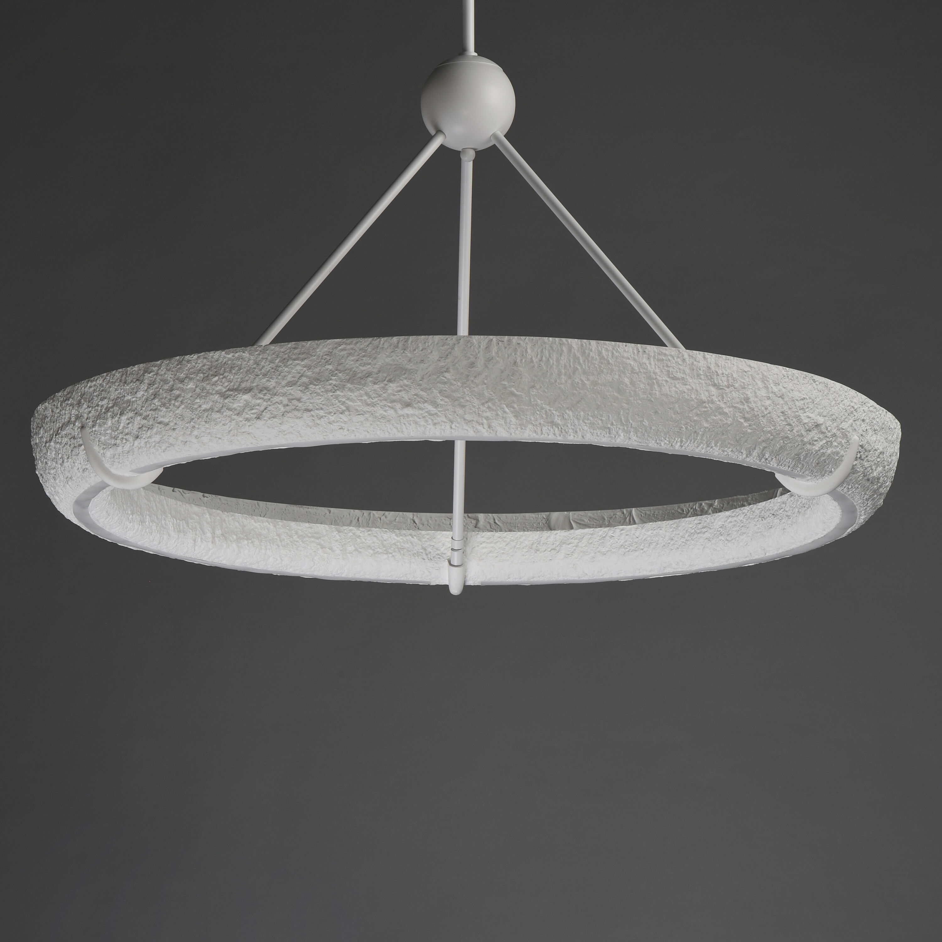 Geist LED 35.5 inch Textured White Ring Pendant Ceiling Light