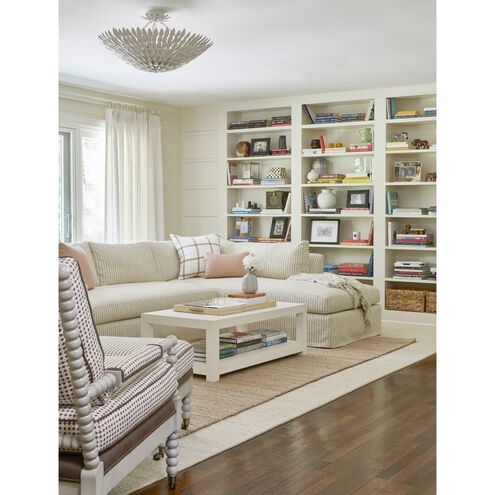 Broche 6 Light 24.5 inch Matte White Chandelier Ceiling Light