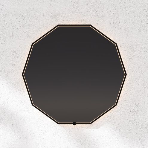 Deca 30 X 30 inch Black LED Lighted Mirror, Vanita by Oxygen