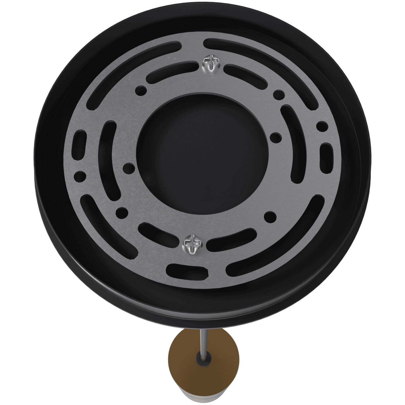 Cicada LED 3 inch Knurled Light Grey with Brass Pendant Ceiling Light