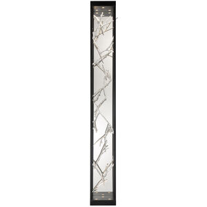 Aerie LED 48 inch Silver and Black Outdoor Wall Sconce