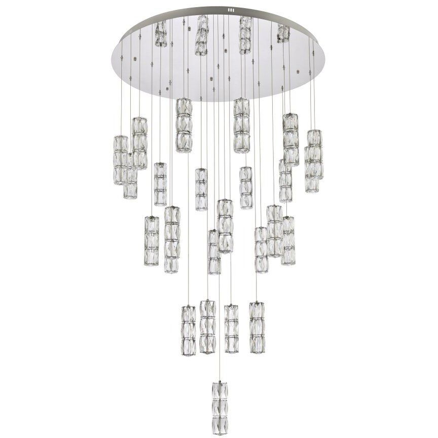 Polaris 25 Light 42 inch Chrome Chandelier Ceiling Light