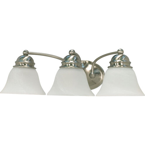 Brentwood 3 Light 21 inch Brushed Nickel Vanity Light Wall Light