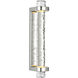 Marie Flanigan Theron LED 3.25 inch Polished Nickel and Clear Wavy Glass Linear Bath Sconce Wall Light