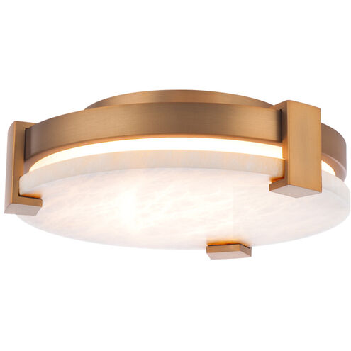 Catalonia 1 Light 10.63 inch Aged Brass Flush Mount Ceiling Light in 11in.