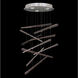 Elevate LED 23 inch Silver Pendant Ceiling Light in Silver Leaf, Meteorite Spires Studio Glass