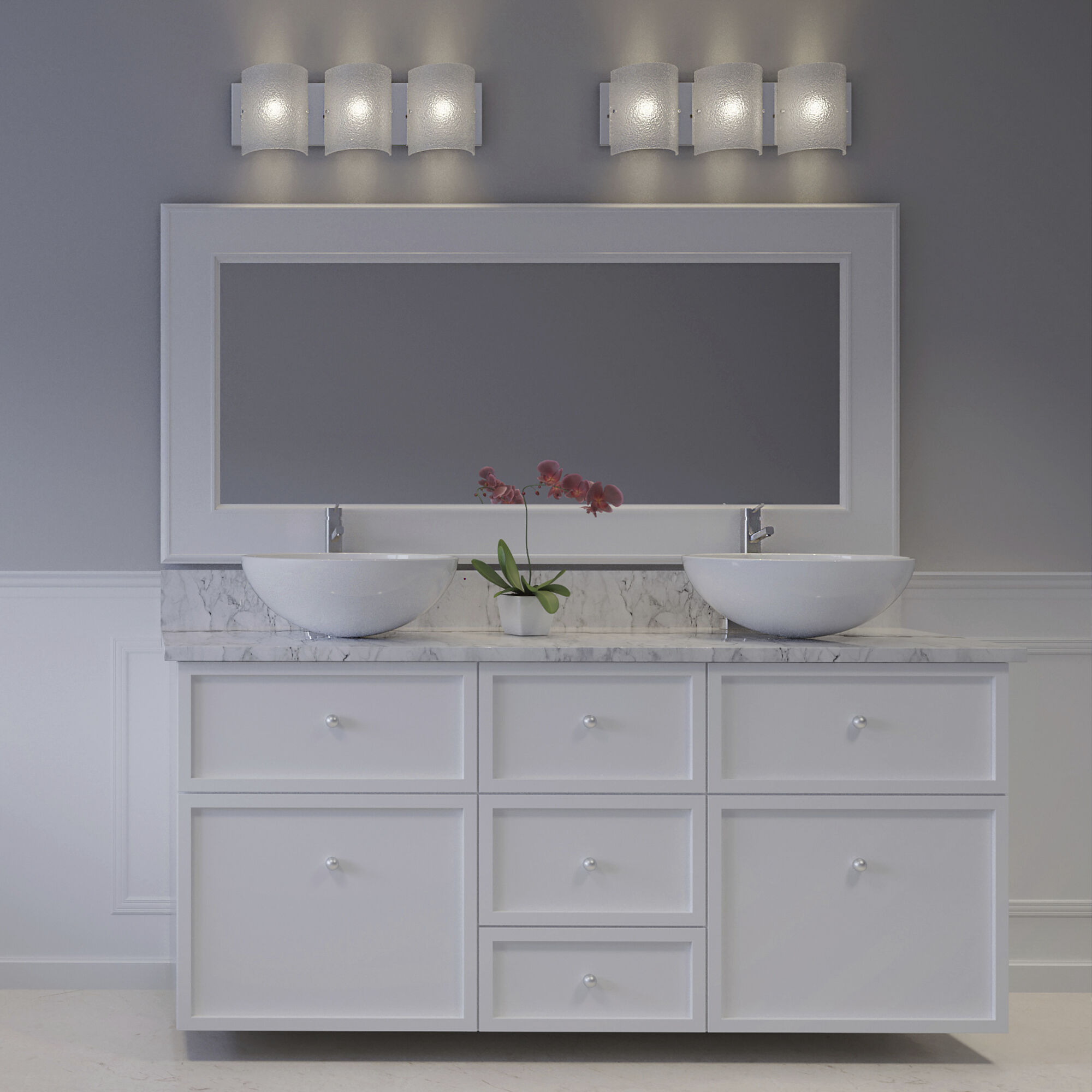 Brilliance 3 Light 23.25 inch Chrome Bath Vanity Light Wall Light