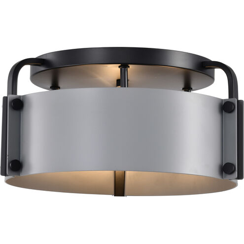 Altos 3 Light 14 inch Matte Gray Semi Flush Mount Ceiling Light