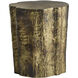 Minerva 18.5 inch Distressed Antique Brass End Table