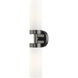 Aero 2 Light 19 inch Black Chrome ADA Vanity Sconce Wall Light