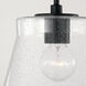 Baker 1 Light 10.5 inch Matte Black Pendant Ceiling Light, Convertible Dual Mount