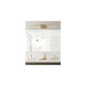 Sean Lavin Span LED 46.8 inch Plated Brass Bath Light Wall Light in LED 90 CRI 3000K 120V, Direct/Indirect, Integrated LED