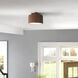 Tambo LED 10 inch Dark Walnut and Weathered Brass Semi-Flush Mount Ceiling Light