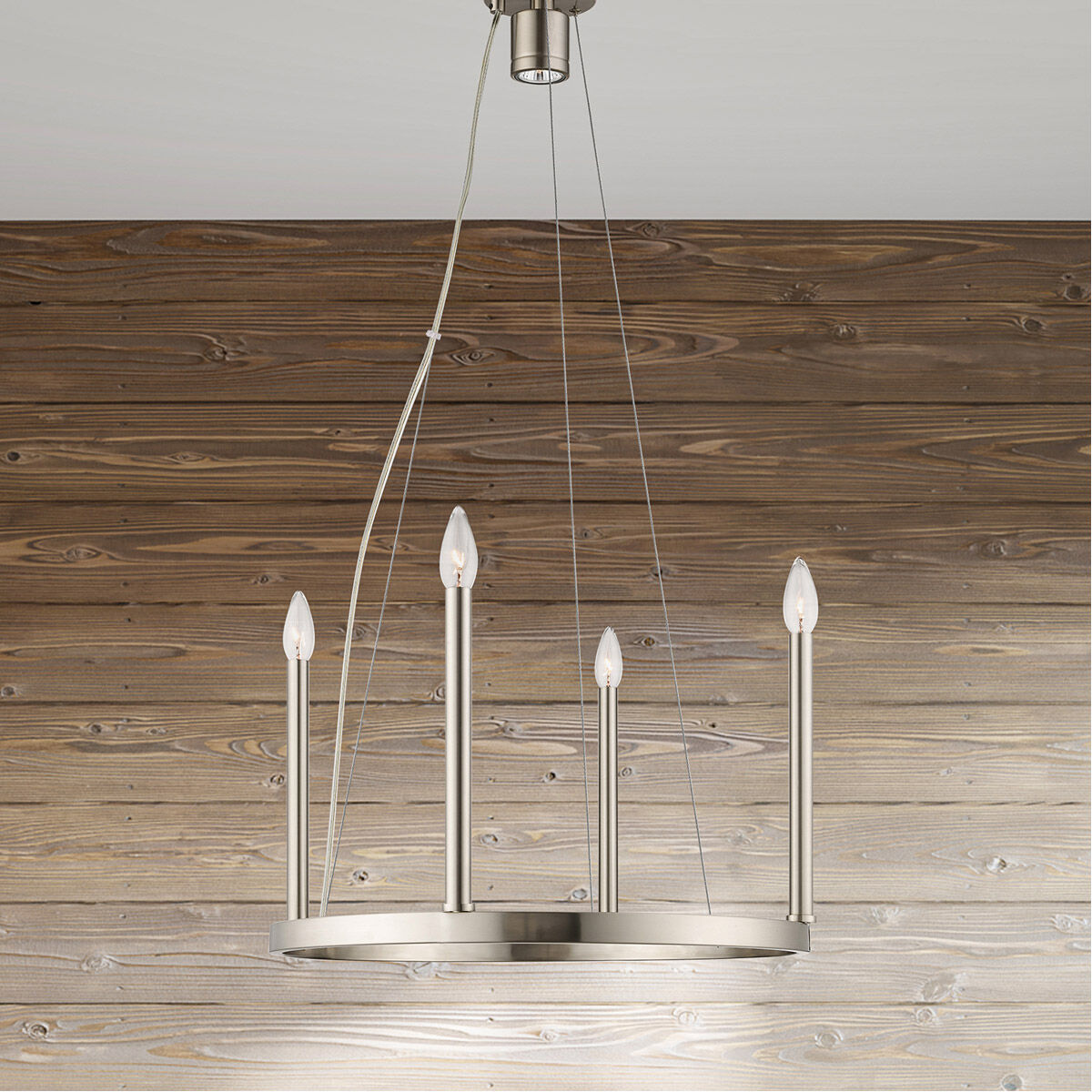 Alpine 5 Light 20 inch Brushed Nickel Chandelier Ceiling Light