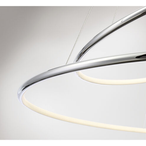 Valley LED 31.5 inch Chrome Chandelier Ceiling Light, Large