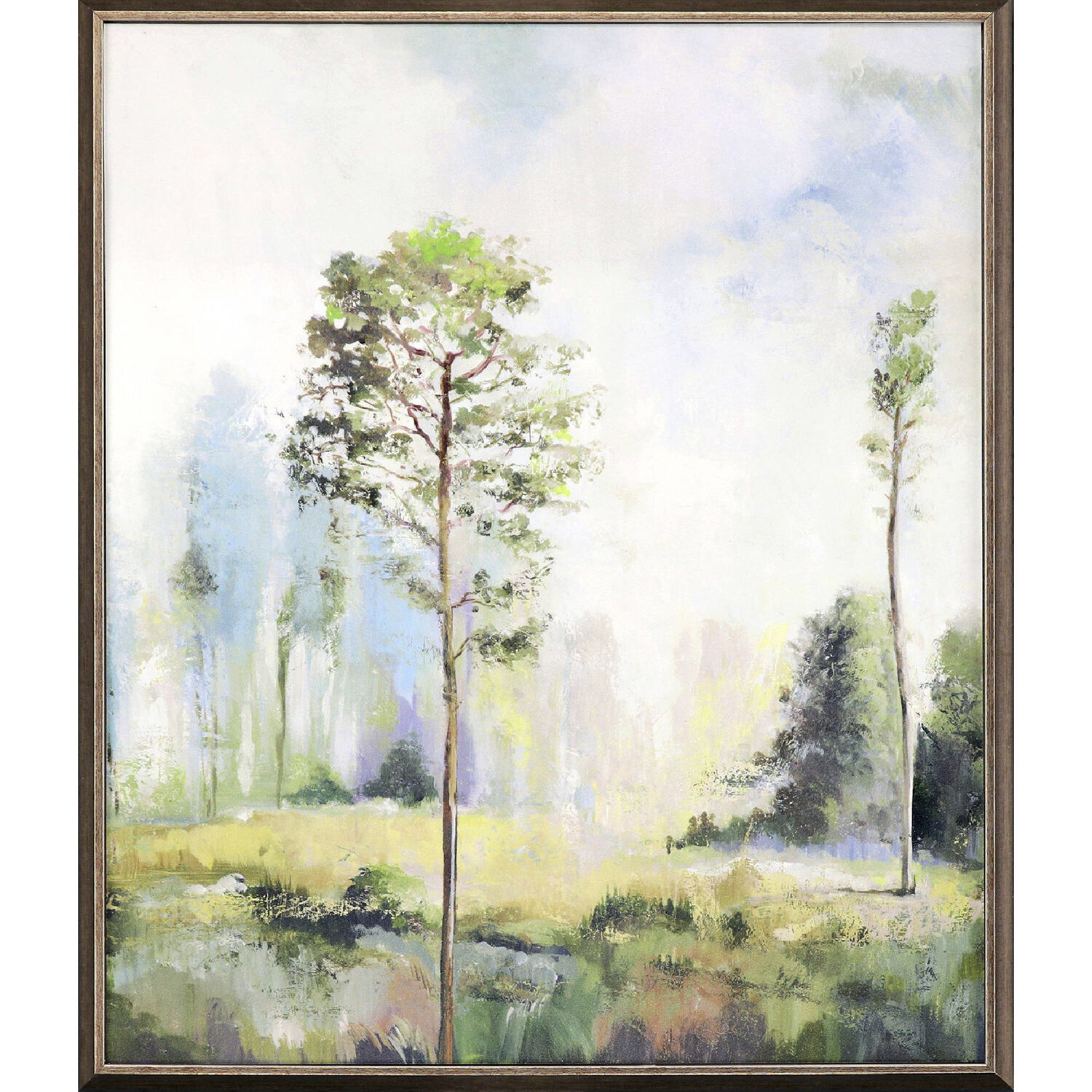 Tall Green Trees 25 X 21 inch Non-Glass Framed Art, Propac