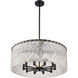 Glacier 10 Light 26.75 inch Matte Black Chandelier Ceiling Light