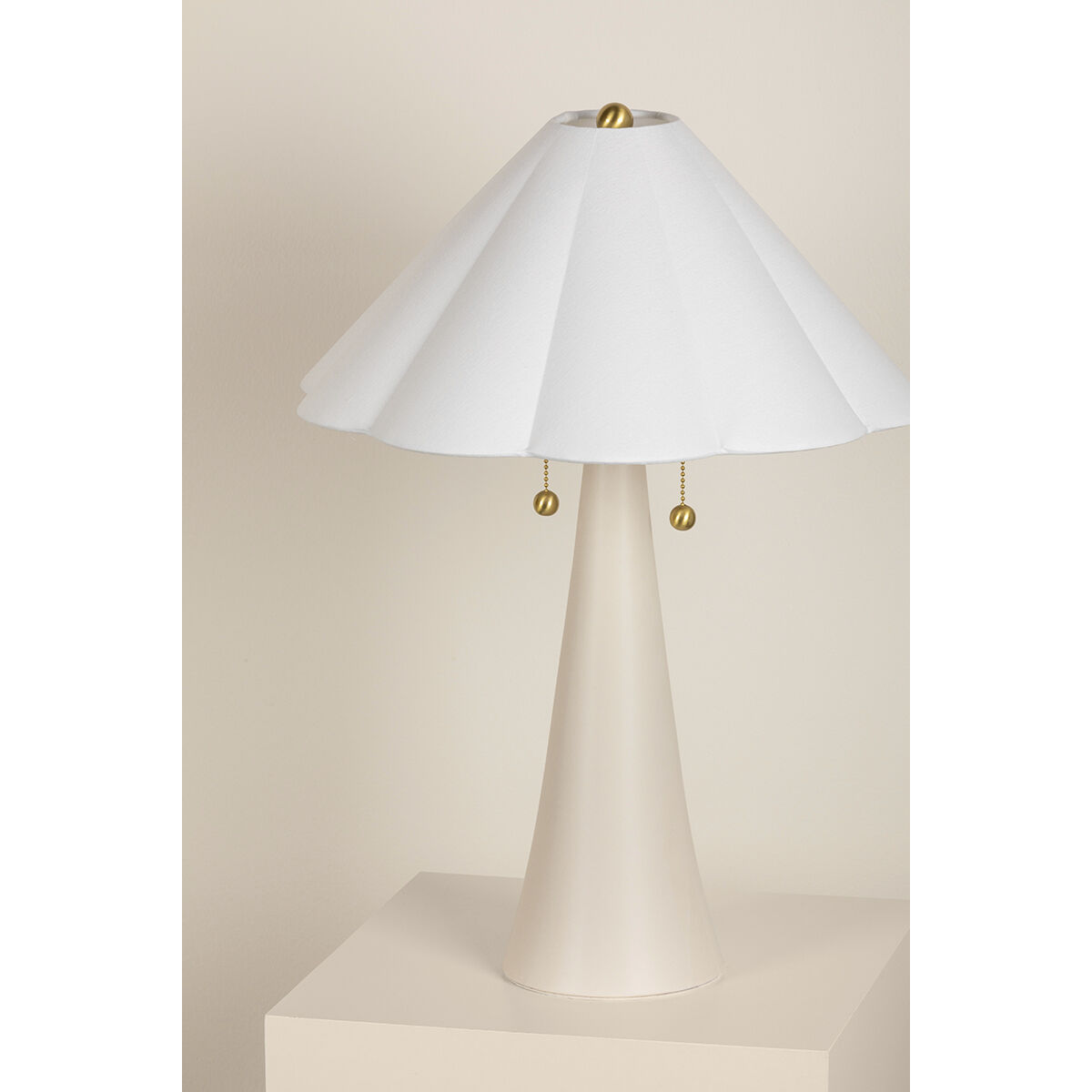 Alana 23 inch 60.00 watt Aged Brass/Ceramic Antique Ivory Table Lamp Portable Light