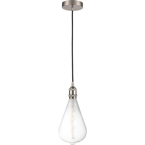Ballston Edison LED 6.5 inch Brushed Satin Nickel Mini Pendant Ceiling Light, Ballston