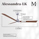 Atlas Alessandra - LK 72 inch Brushed Nickel with Walnut Tone Blades Ceiling Fan