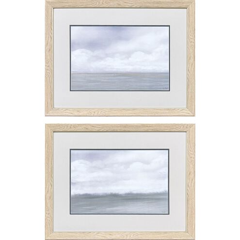 Misty Plain Gray and White Framed Art