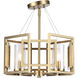 Marco 4 Light 16 inch Brushed Champagne Bronze Semi-Flush Ceiling Light