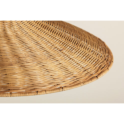 Laudine 1 Light 24.5 inch Aged Brass Pendant Ceiling Light