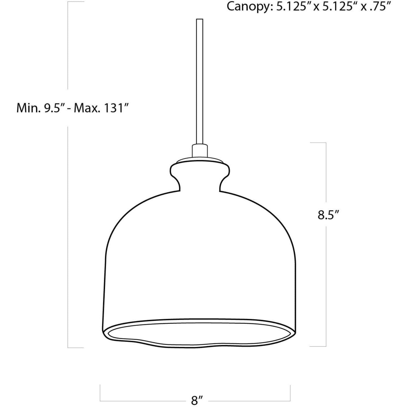 Bianca 1 Light 8 inch White Pendant Ceiling Light