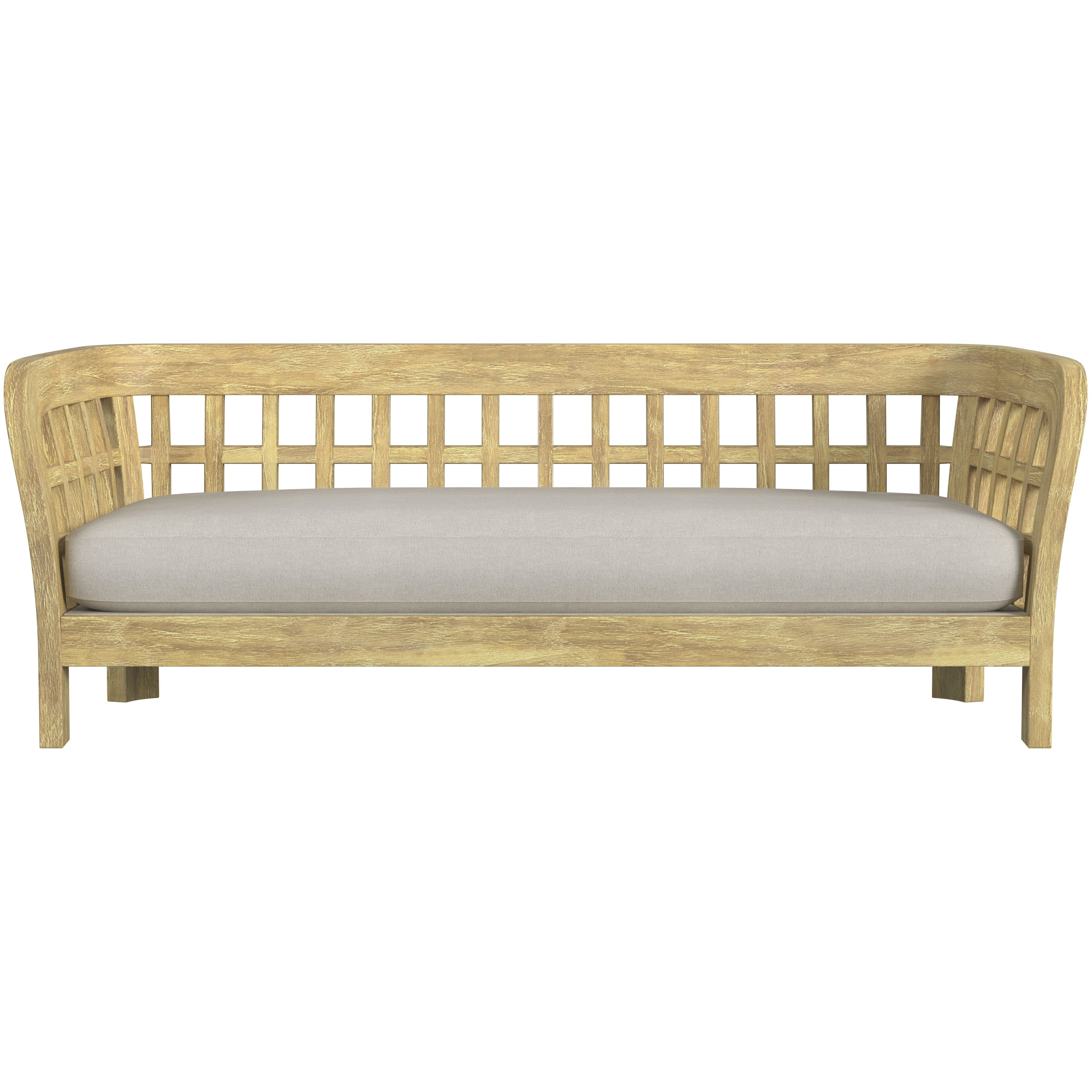 Monhegan Teak Outdoor Sofa in Light Brown