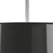 Penelope 3 Light 13.25 inch Polished Nickel Pendant Ceiling Light in Black Ceramik With Silver Mylar