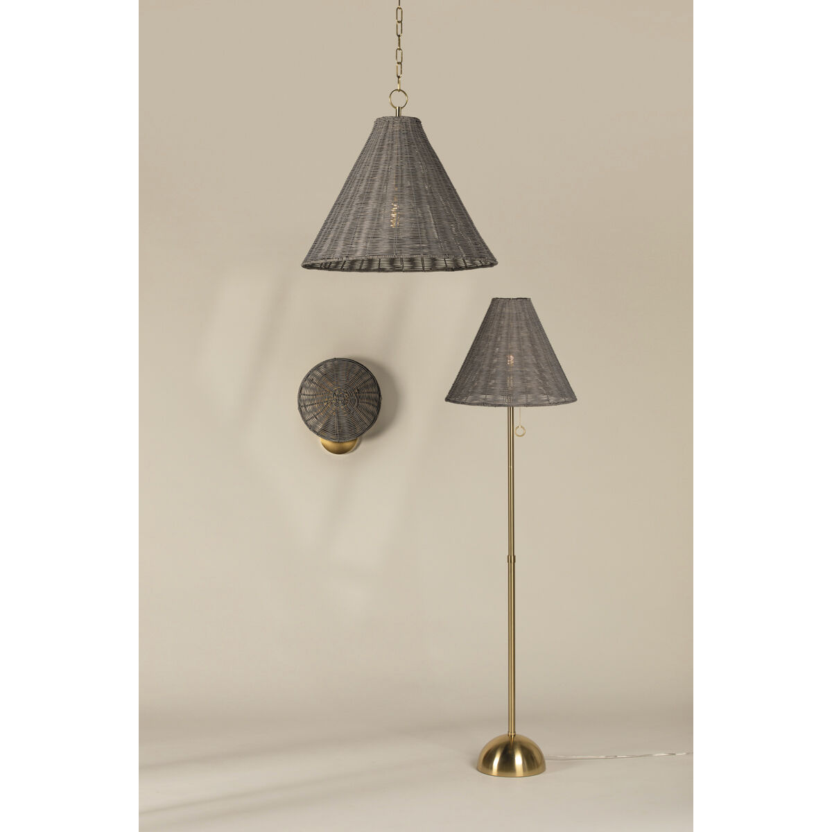 Destiny 1 Light 22 inch Aged Brass Pendant Ceiling Light