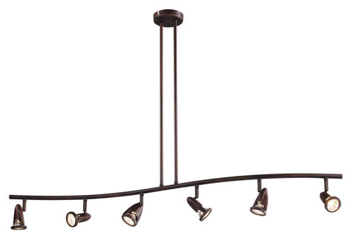 Stingray 6 Light 120V Rubbed Oil Bronze Track Light Ceiling Light